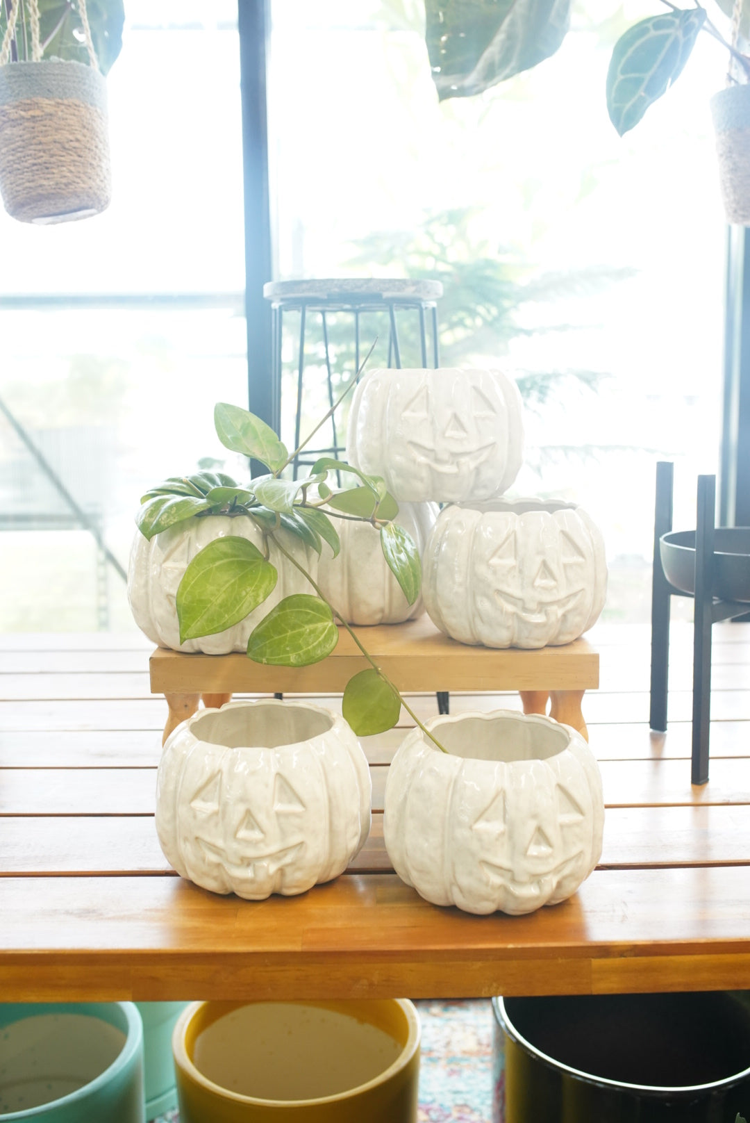 Glazed Pumpkin Planter