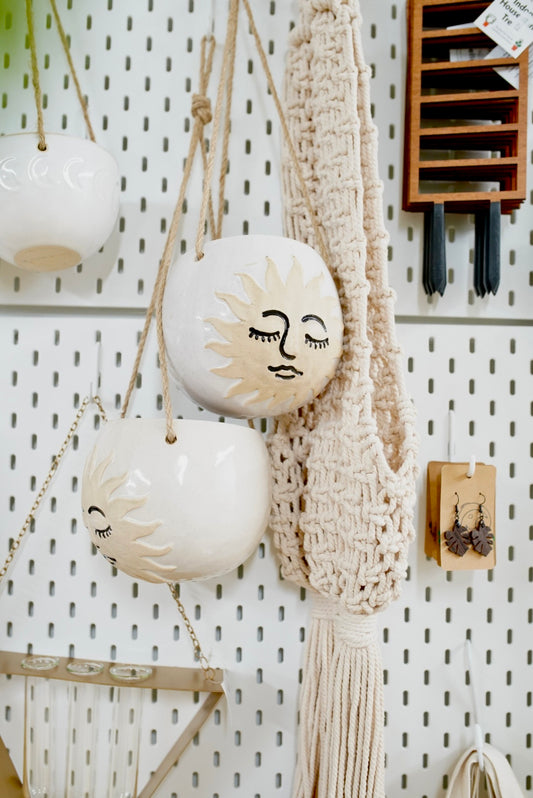 Ceramic Hanging Sun Planter