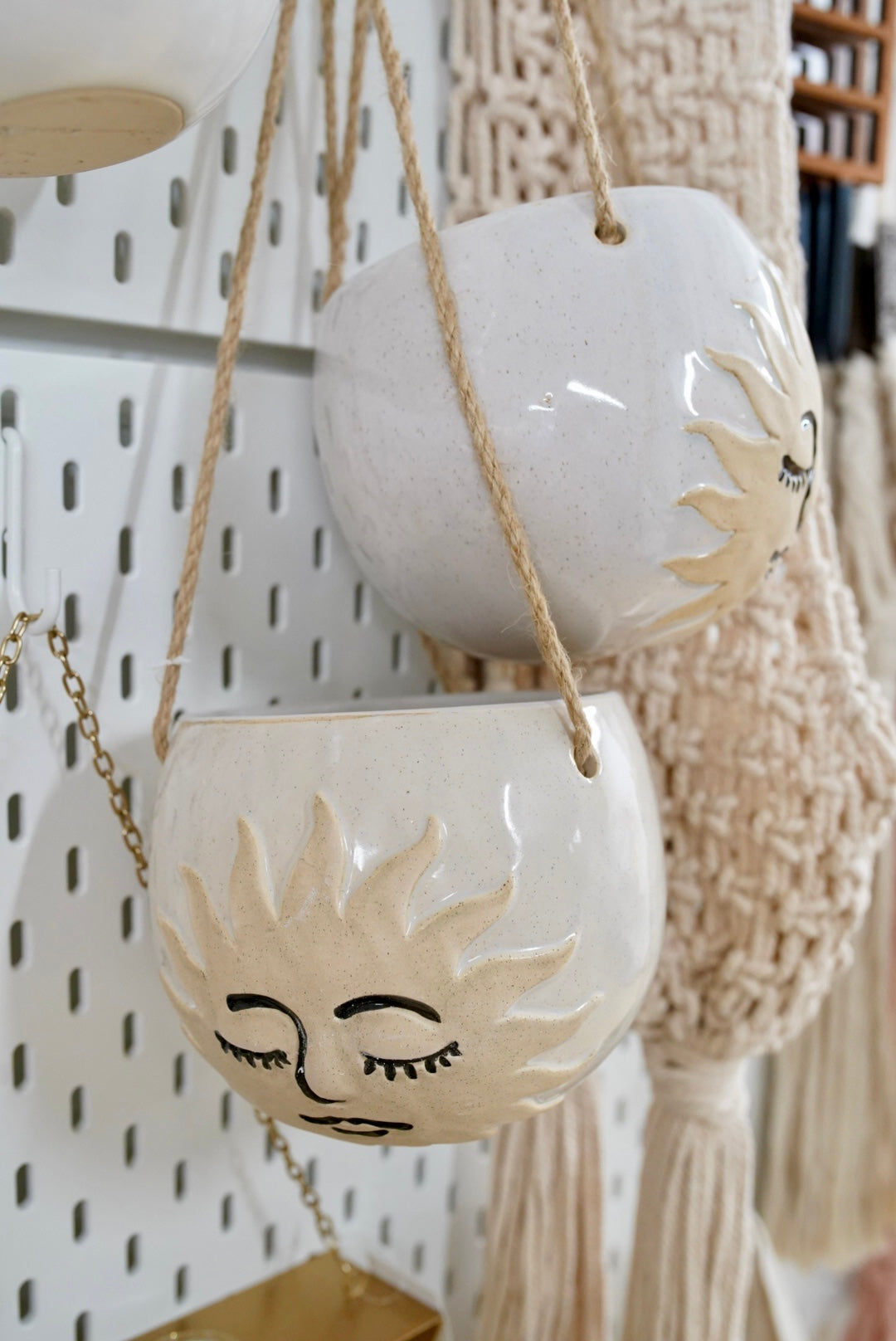 Ceramic Hanging Sun Planter