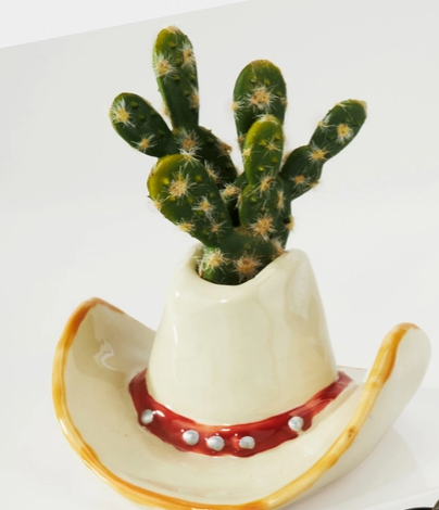 Mini Cowboy Hat Planter
