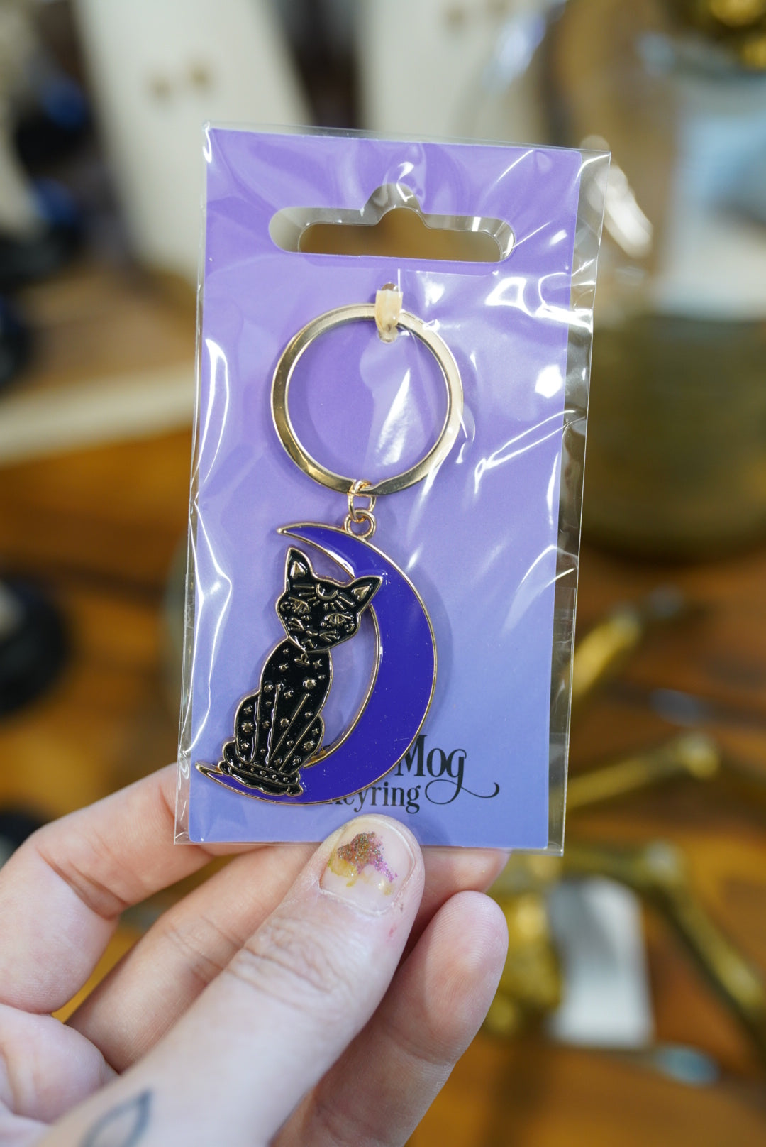 Mystic Mog Black Cat Keyrings