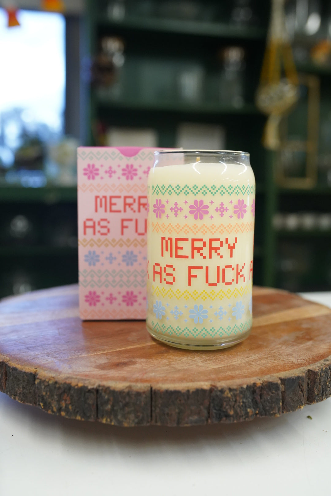 Merry AF candle