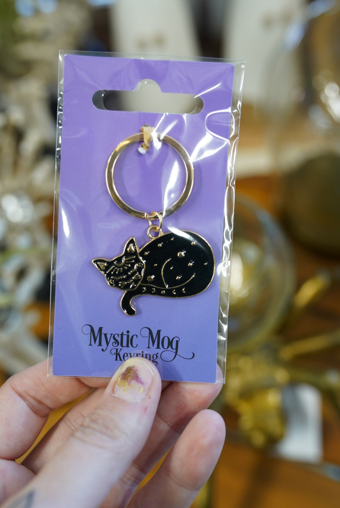 Mystic Mog Black Cat Keyrings