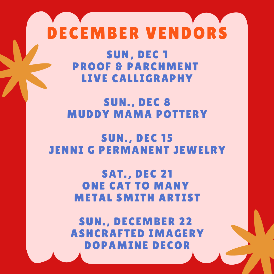 12 DAYS (VENDORS) OF CHRISTMAS