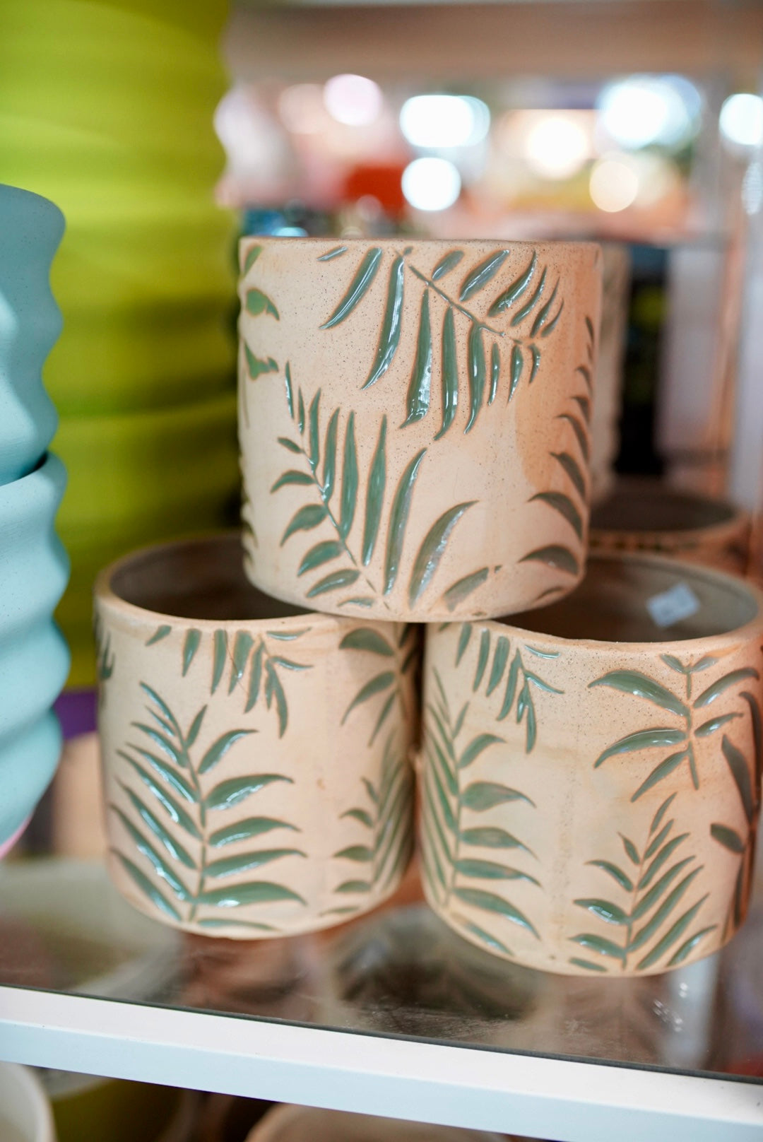 Etched Fern Planter