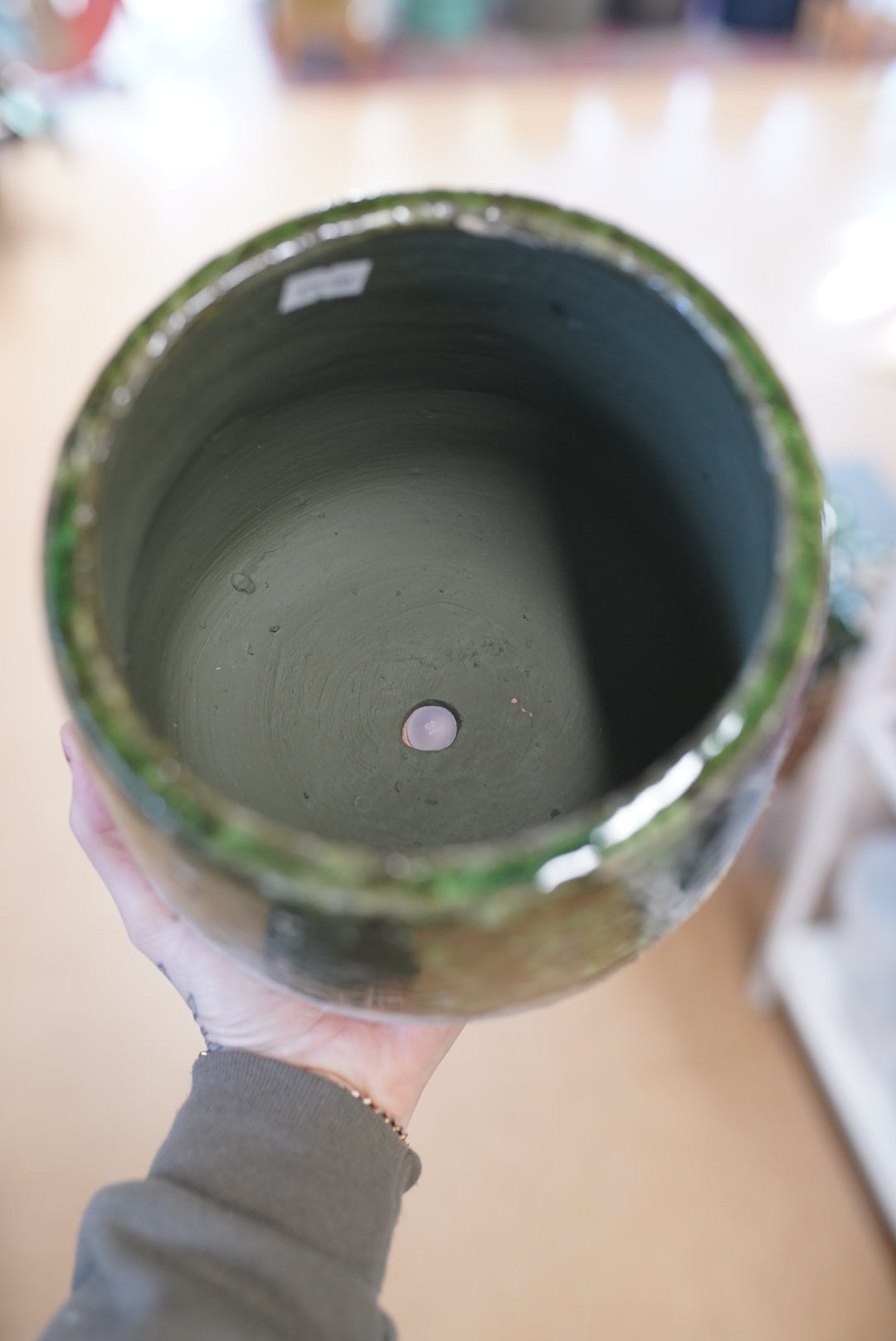 Rustic Green Terracotta Planter