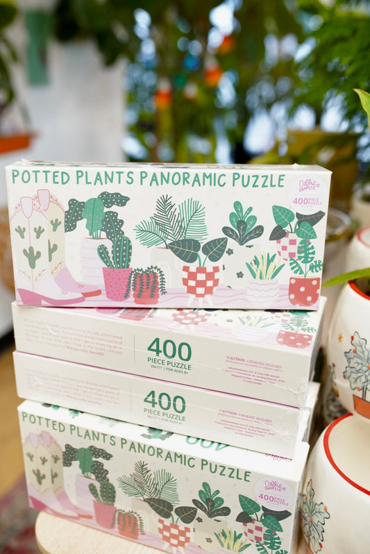 Potted Plants - 400 Piece Panoramic Jigsaw Puzzle