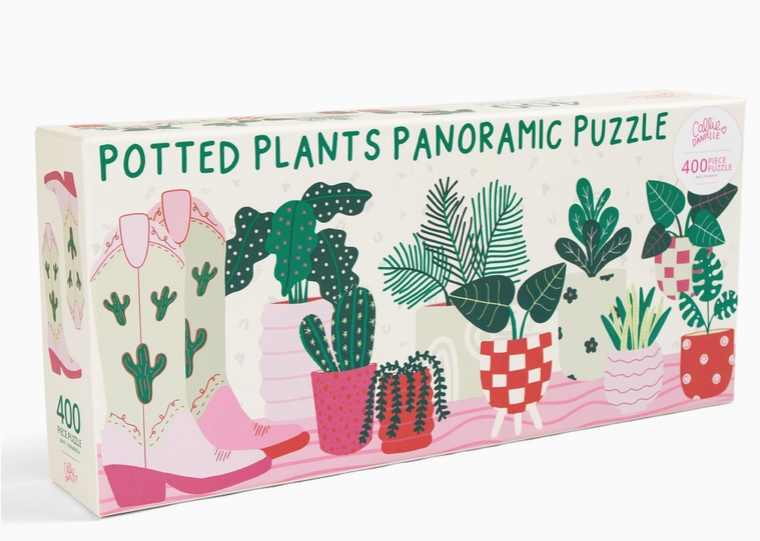 Potted Plants - 400 Piece Panoramic Jigsaw Puzzle