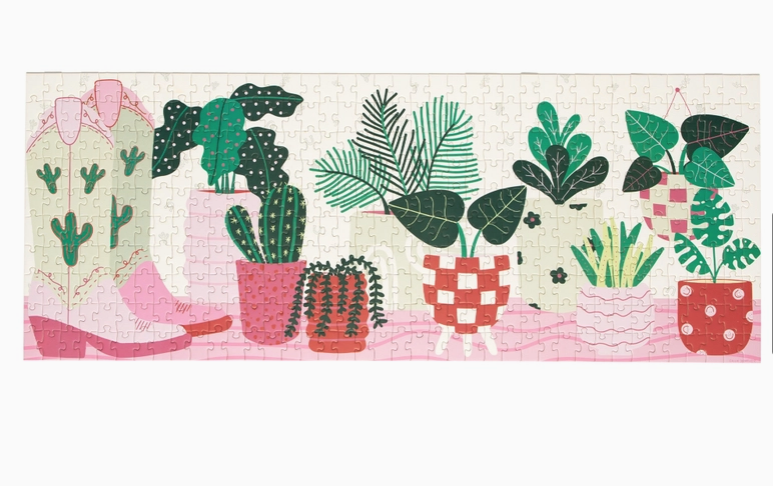 Potted Plants - 400 Piece Panoramic Jigsaw Puzzle