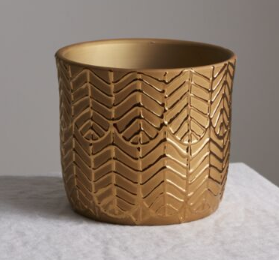 Aurum Gold Textured Planter