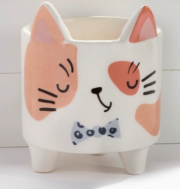 Footed Cat Planter