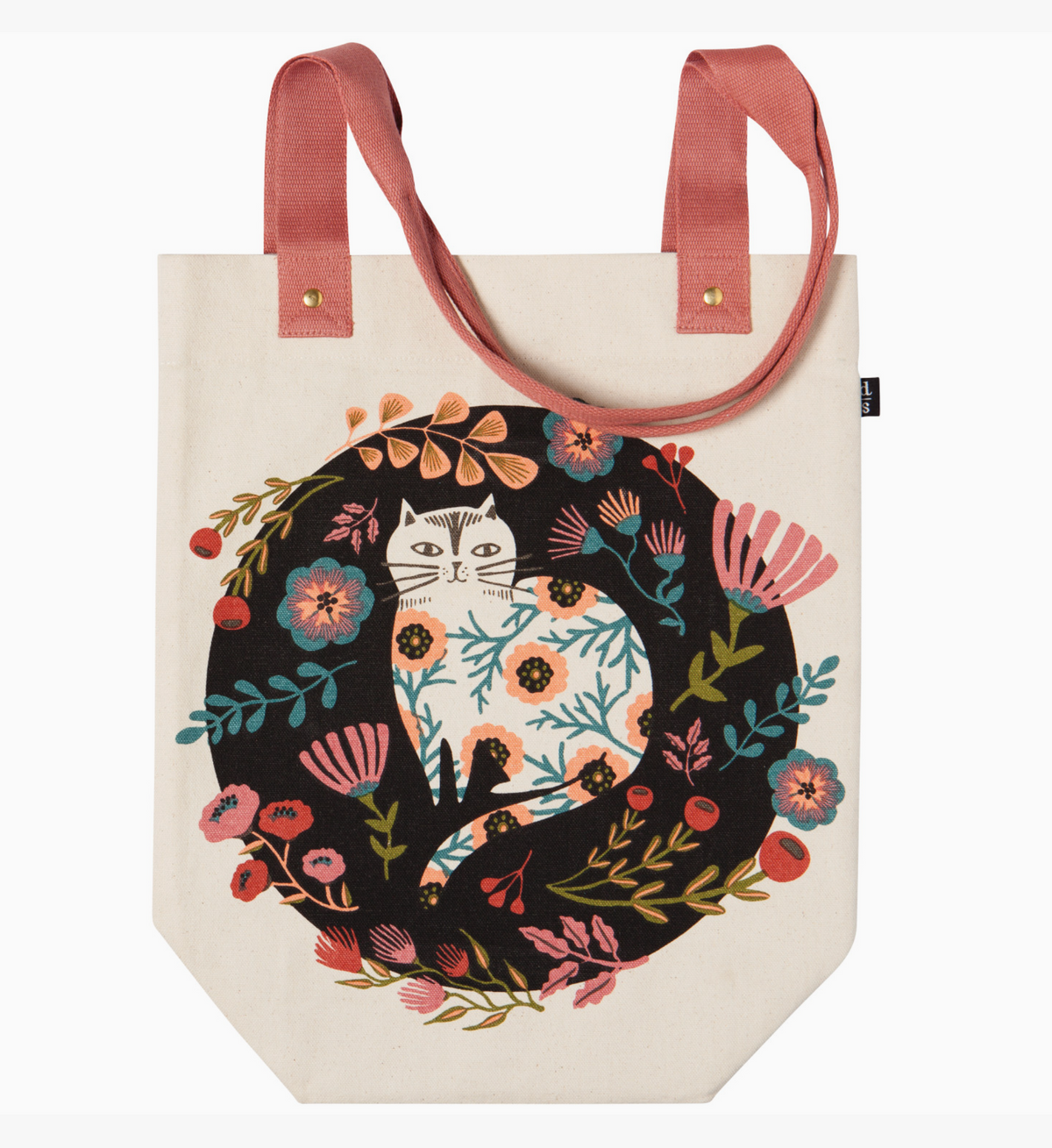 Cat Bloom Tote Bag
