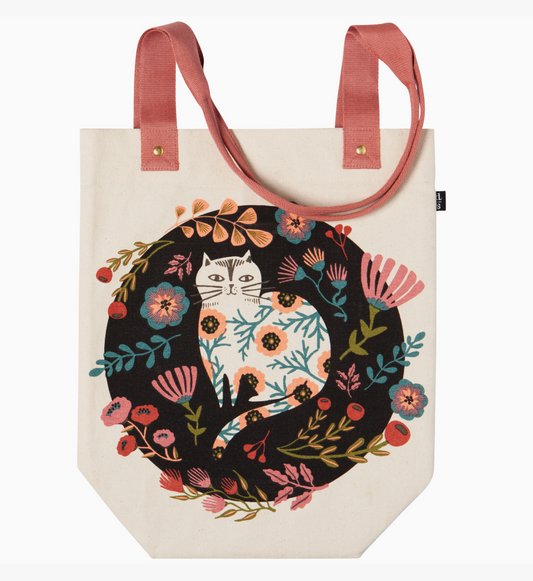 Cat Bloom Tote Bag