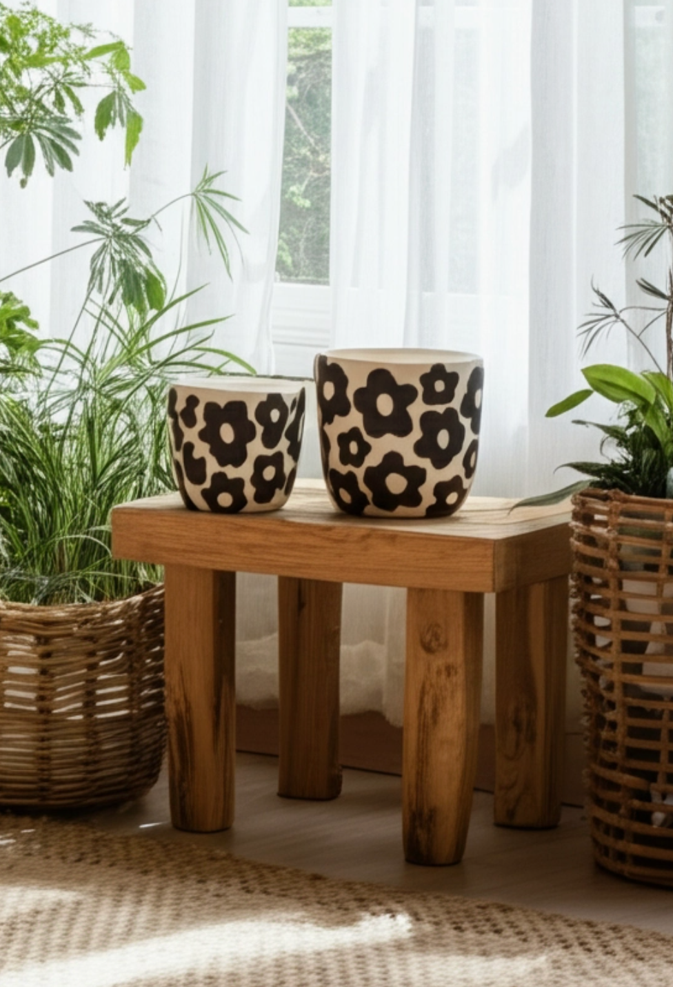 Flower Power Planter - Black