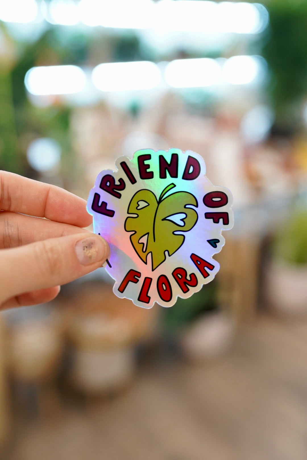 Friend of Flora Holographic Sticker