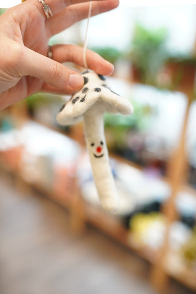 felt mushroom ornament