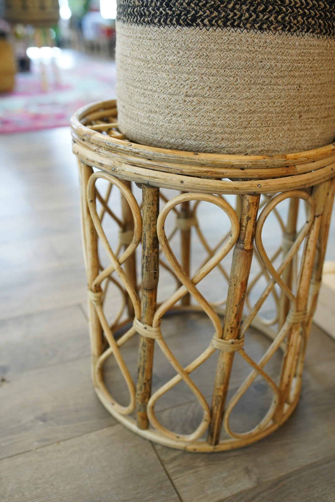 Rattan Plant Stand/Side Table