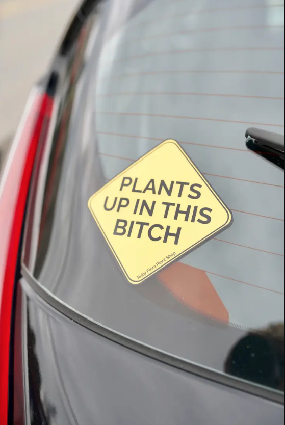 Plants Up In This Bitch - Car Decal